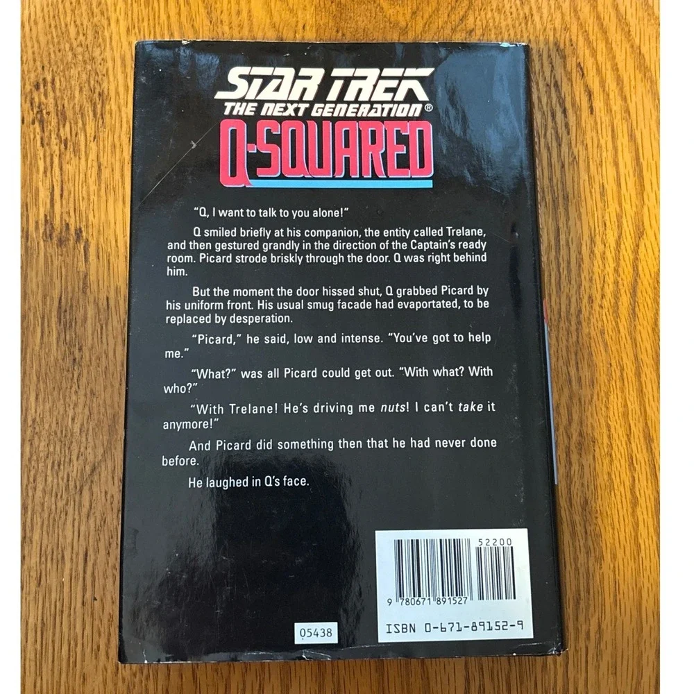 Star Trek The Next Generation Q-Squared Hardcover Peter David TNG Novel 1994